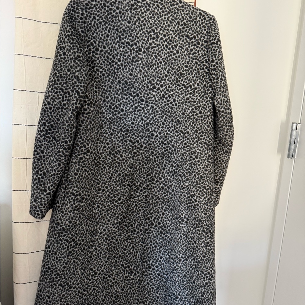Maje Black and Gray Patterned Trench Coat - Picture 6 of 14